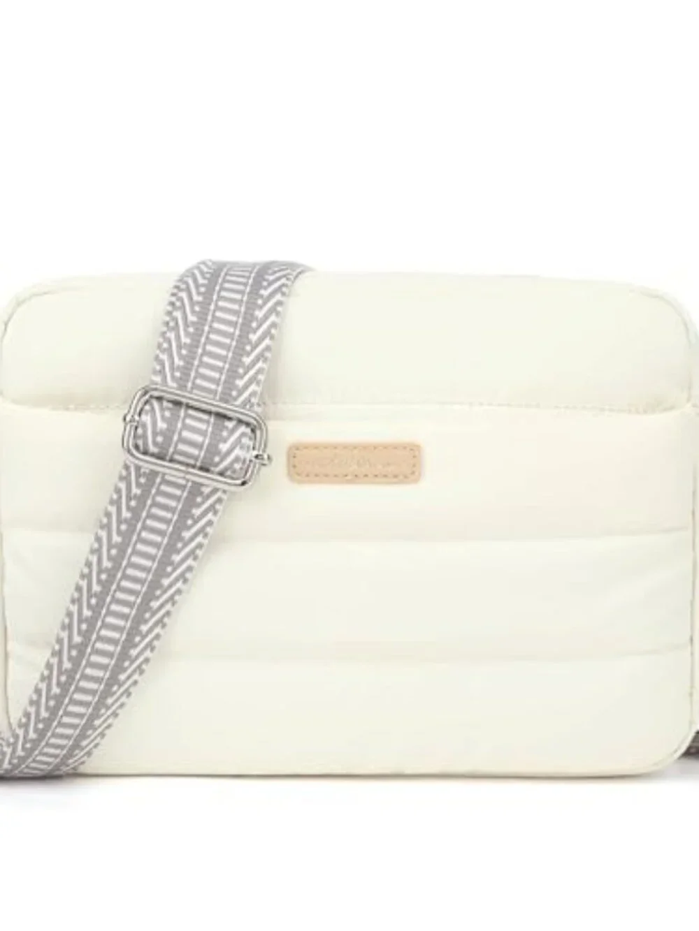 Lightweight Quilted Puffer Crossbody Bag with Adjustable Guitar Strap